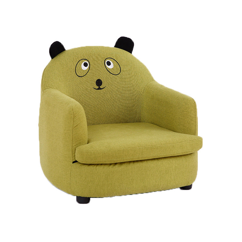Moderner Art-Deco-Stuhl für Kinder aus ölgewachstem Leder und massivem Holz in Tierform mit Rückenlehne und Armlehnen für Schlafzimmer und Wohnzimmer 