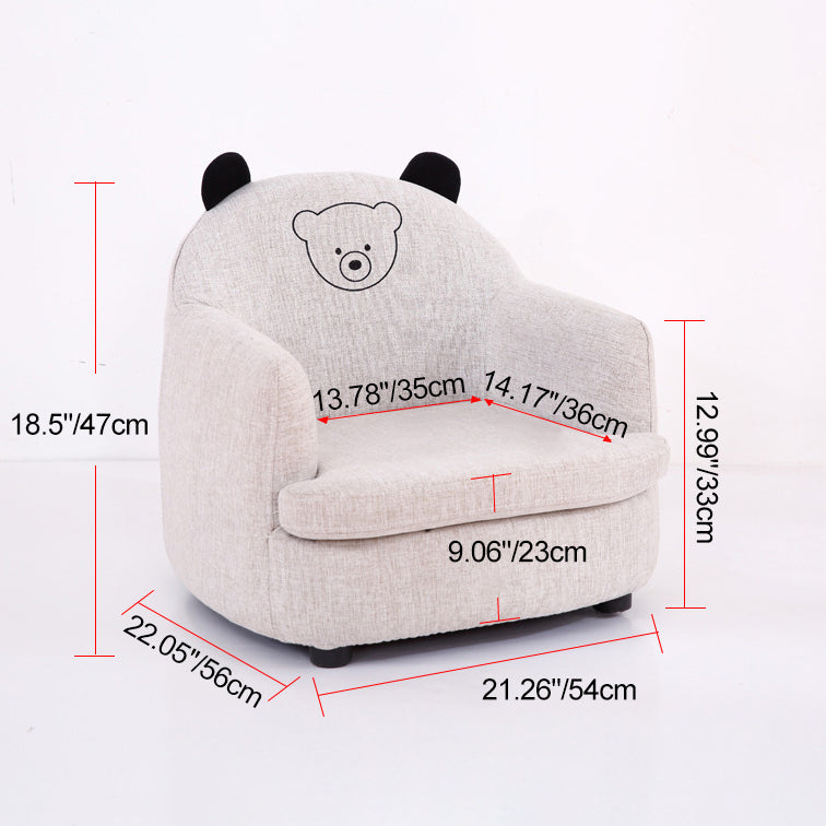 Moderner Art-Deco-Stuhl für Kinder aus ölgewachstem Leder und massivem Holz in Tierform mit Rückenlehne und Armlehnen für Schlafzimmer und Wohnzimmer 