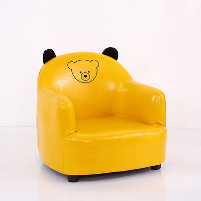 Moderner Art-Deco-Stuhl für Kinder aus ölgewachstem Leder und massivem Holz in Tierform mit Rückenlehne und Armlehnen für Schlafzimmer und Wohnzimmer 