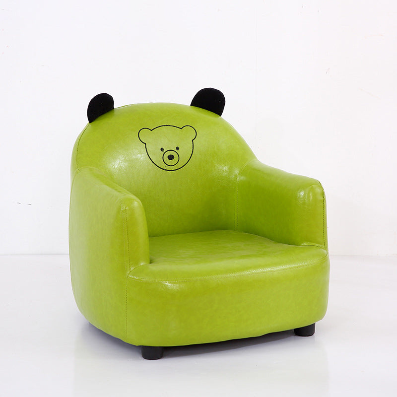 Moderner Art-Deco-Stuhl für Kinder aus ölgewachstem Leder und massivem Holz in Tierform mit Rückenlehne und Armlehnen für Schlafzimmer und Wohnzimmer 