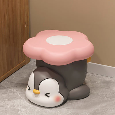 モダンアールデコ樹脂製ペンギン型フラワーロースツール、リビングルーム用 