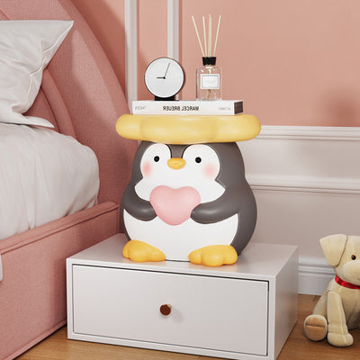 モダンアールデコ樹脂製ペンギン型フラワーロースツール、リビングルーム用 