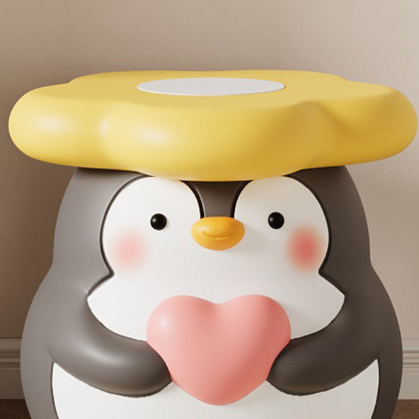 モダンアールデコ樹脂製ペンギン型フラワーロースツール、リビングルーム用 