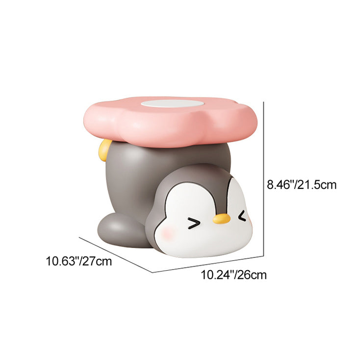 Tabouret bas en forme de pingouin en résine Art Déco moderne pour salon 