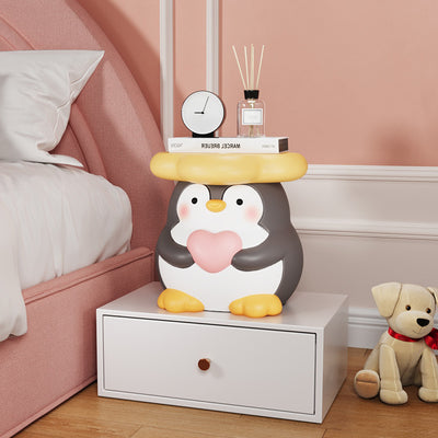 モダンアールデコ樹脂製ペンギン型フラワーロースツール、リビングルーム用 