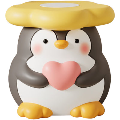 モダンアールデコ樹脂製ペンギン型フラワーロースツール、リビングルーム用 
