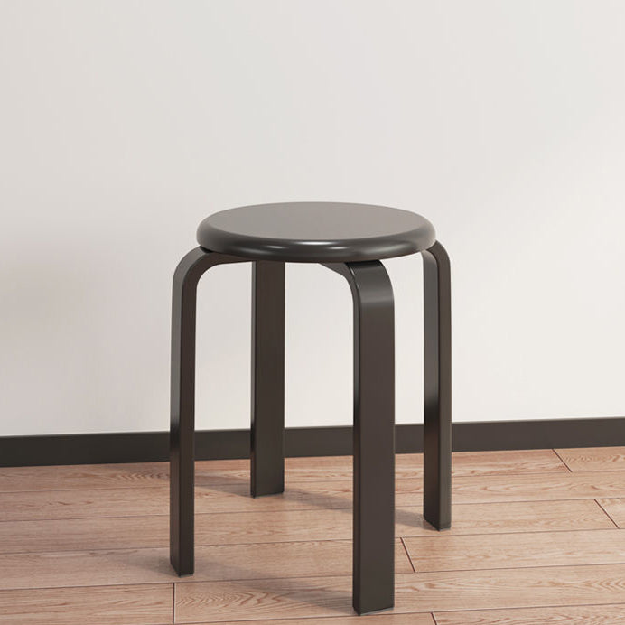 Modern Minimalist Medium-Density Fiberboard Solid Wood Round Curved Chair For Living Room