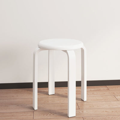 Modern Minimalist Medium-Density Fiberboard Solid Wood Round Curved Chair For Living Room