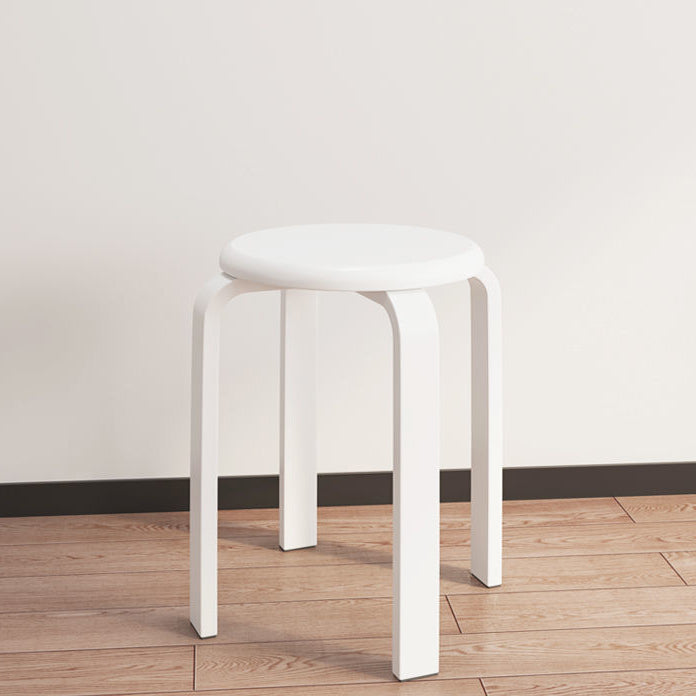 Modern Minimalist Medium-Density Fiberboard Solid Wood Round Curved Chair For Living Room