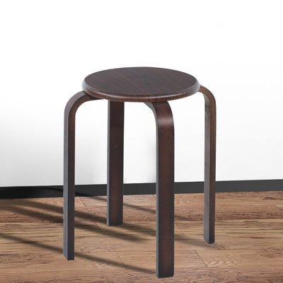 Modern Minimalist Medium-Density Fiberboard Solid Wood Round Curved Chair For Living Room