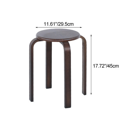 Modern Minimalist Medium-Density Fiberboard Solid Wood Round Curved Chair For Living Room