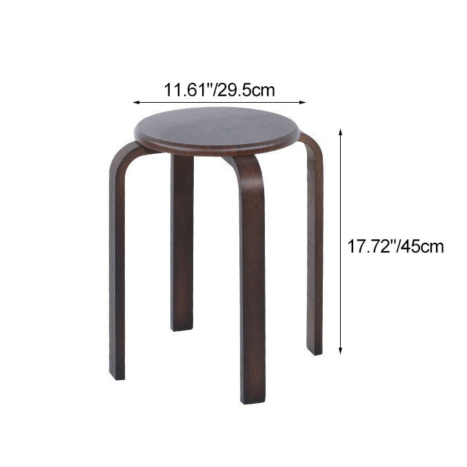 Modern Minimalist Medium-Density Fiberboard Solid Wood Round Curved Chair For Living Room