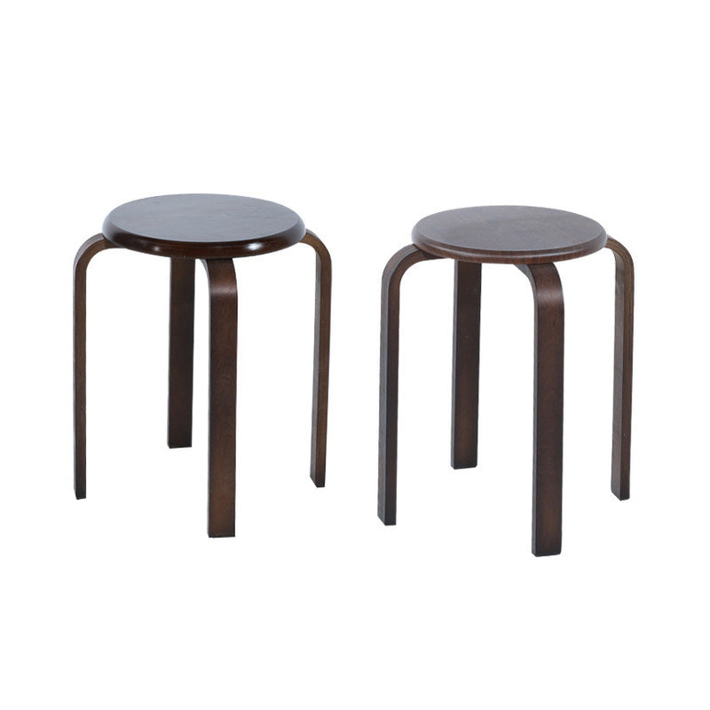 Modern Minimalist Medium-Density Fiberboard Solid Wood Round Curved Chair For Living Room