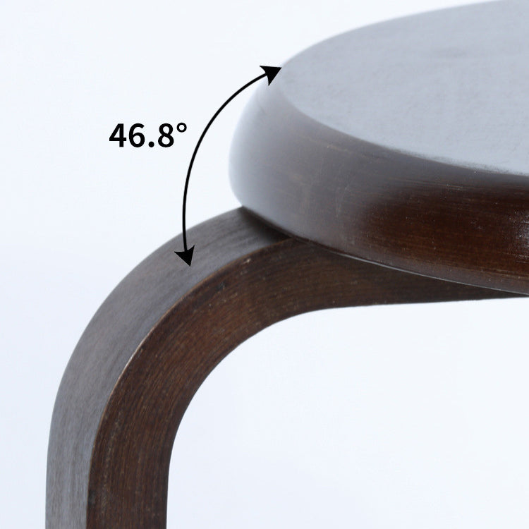 Modern Minimalist Medium-Density Fiberboard Solid Wood Round Curved Chair For Living Room
