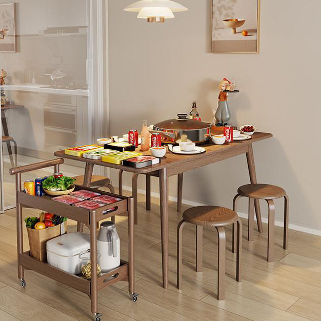 Moderner minimalistischer Massivholz-Rundstuhl für das Wohnzimmer 