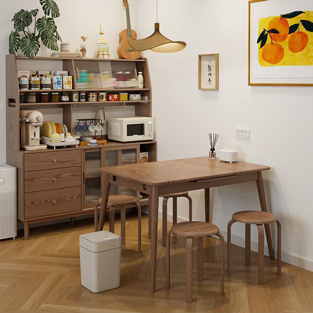 Moderner minimalistischer Massivholz-Rundstuhl für das Wohnzimmer 
