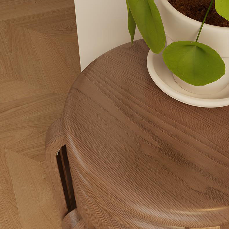 Moderner minimalistischer Massivholz-Rundstuhl für das Wohnzimmer 