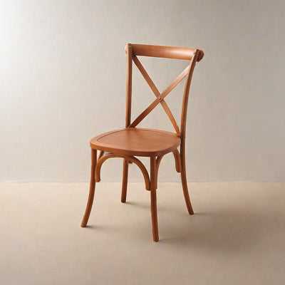 Contemporary Scandinavian Solid Wood Rattan Curved Square Dining Chair With Backrest For Dining Room
