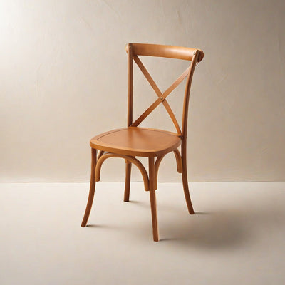 Contemporary Scandinavian Solid Wood Rattan Curved Square Dining Chair With Backrest For Dining Room