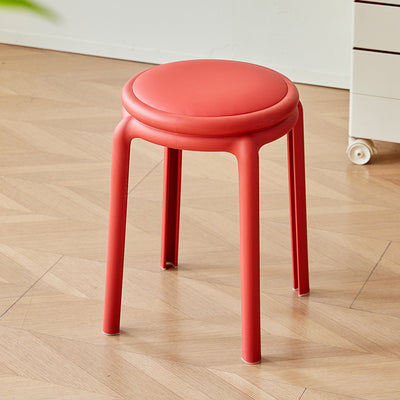 リビングルーム用のモダンミニマリストレザーPPラウンドチェア 