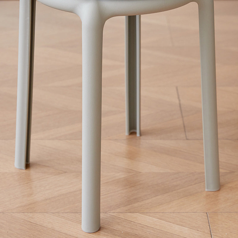 Silla Redonda PP de Cuero PU Minimalista Moderna para Sala de Estar 