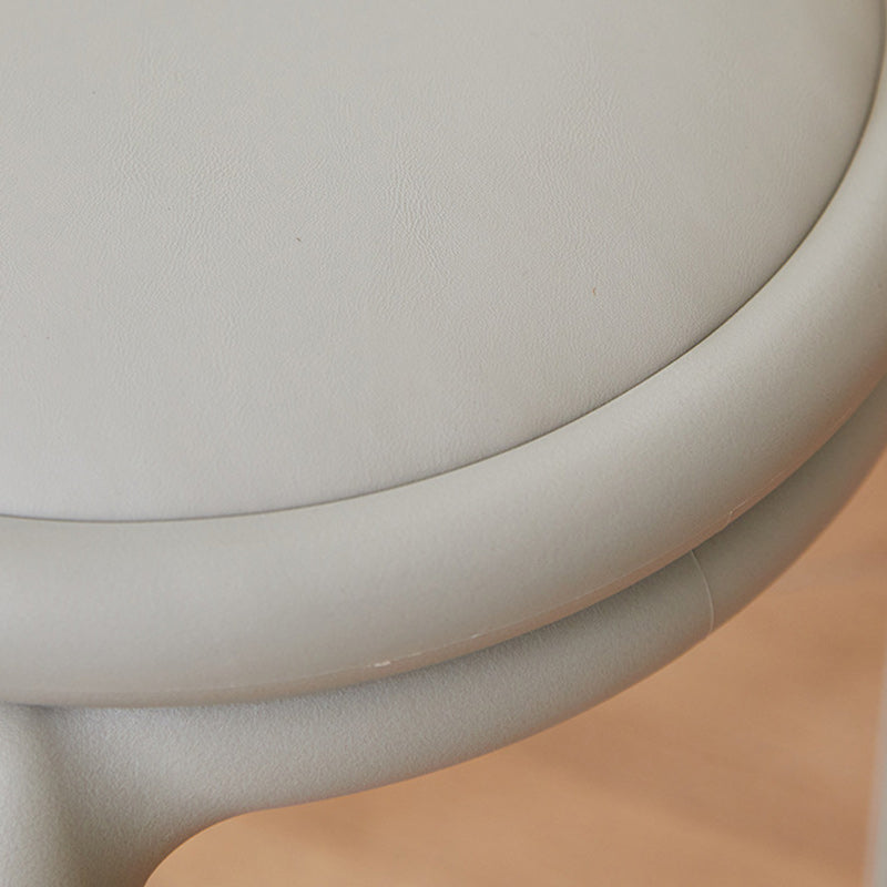 Silla Redonda PP de Cuero PU Minimalista Moderna para Sala de Estar 