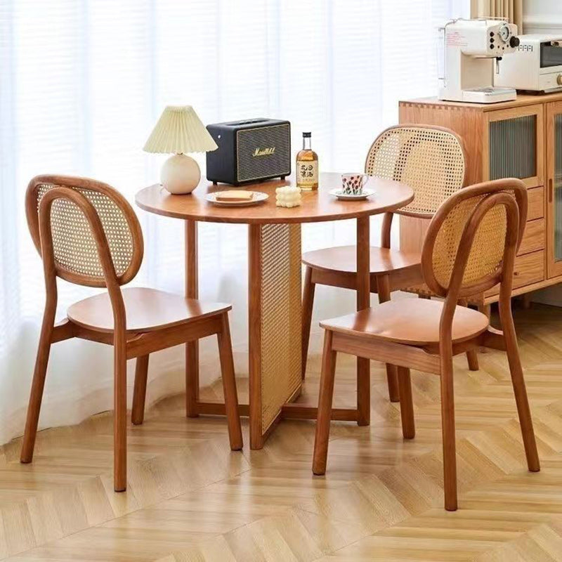 Silla de comedor ovalada curva de madera maciza china tradicional con respaldo para comedor 
