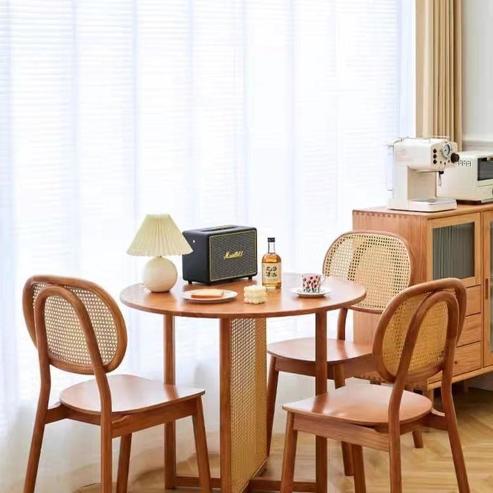 Silla de comedor ovalada curva de madera maciza china tradicional con respaldo para comedor 