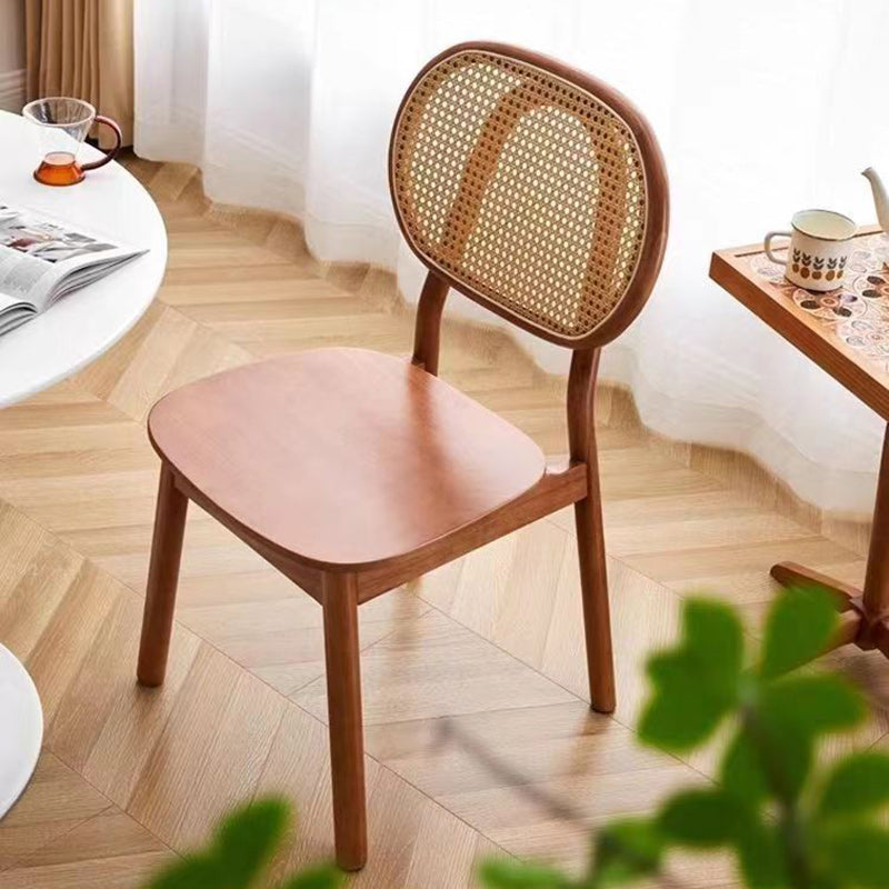 Silla de comedor ovalada curva de madera maciza china tradicional con respaldo para comedor 