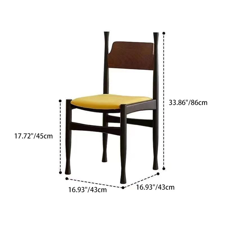 Silla de comedor cuadrada cilíndrica de madera maciza con tapizado Sherpa de estilo chino tradicional y respaldo para comedor 