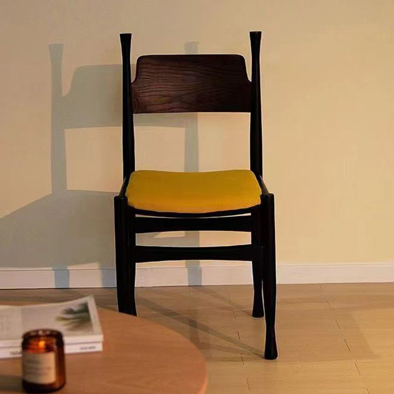 Silla de comedor cuadrada cilíndrica de madera maciza con tapizado Sherpa de estilo chino tradicional y respaldo para comedor 