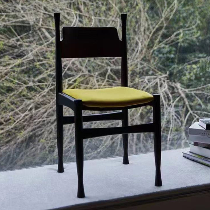 Silla de comedor cuadrada cilíndrica de madera maciza con tapizado Sherpa de estilo chino tradicional y respaldo para comedor 