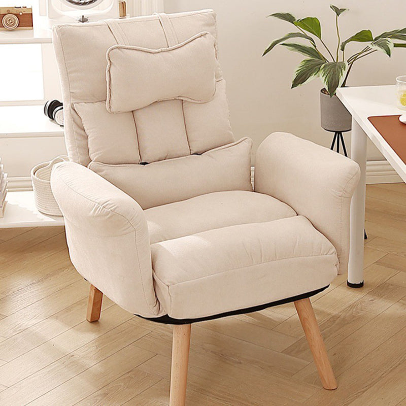 Moderner minimalistischer Relaxsessel aus Kunstfaser und Massivholz in quadratischer Form mit Rückenlehne und Armlehne für das Wohnzimmer 