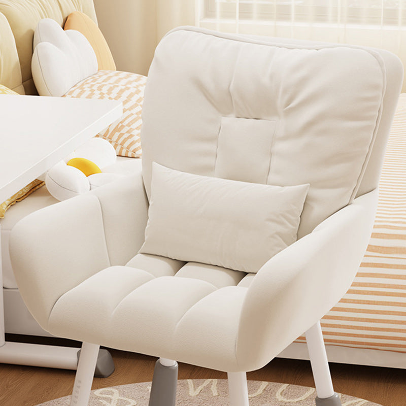 Modern Minimalist Velvet Metal Rectangular Square Vanity Chair With Backrest & Armrest For Bedroom