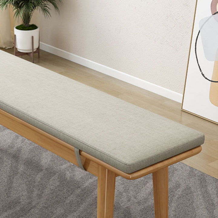 Banc repose-pieds rectangulaire en bois massif minimaliste moderne pour salon 