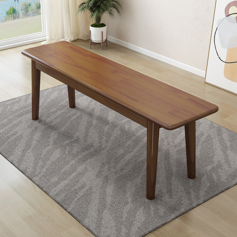 Banc repose-pieds rectangulaire en bois massif minimaliste moderne pour salon 
