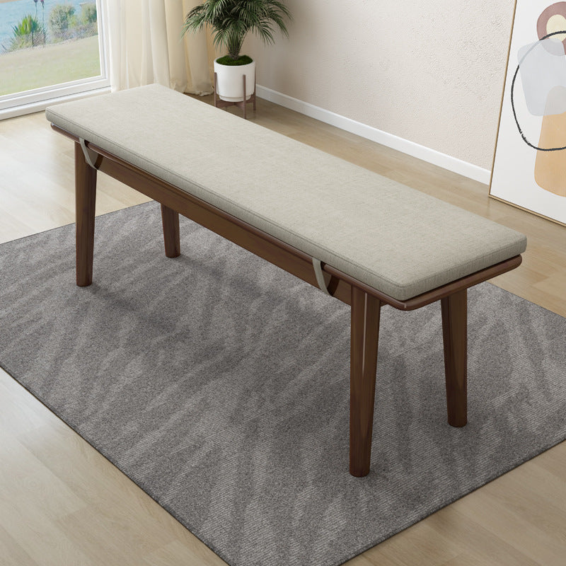 Banc repose-pieds rectangulaire en bois massif minimaliste moderne pour salon 