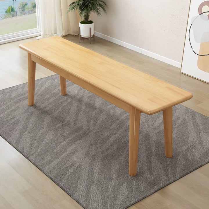 Banc repose-pieds rectangulaire en bois massif minimaliste moderne pour salon 