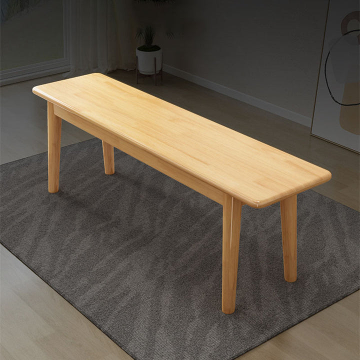 Banc repose-pieds rectangulaire en bois massif minimaliste moderne pour salon 