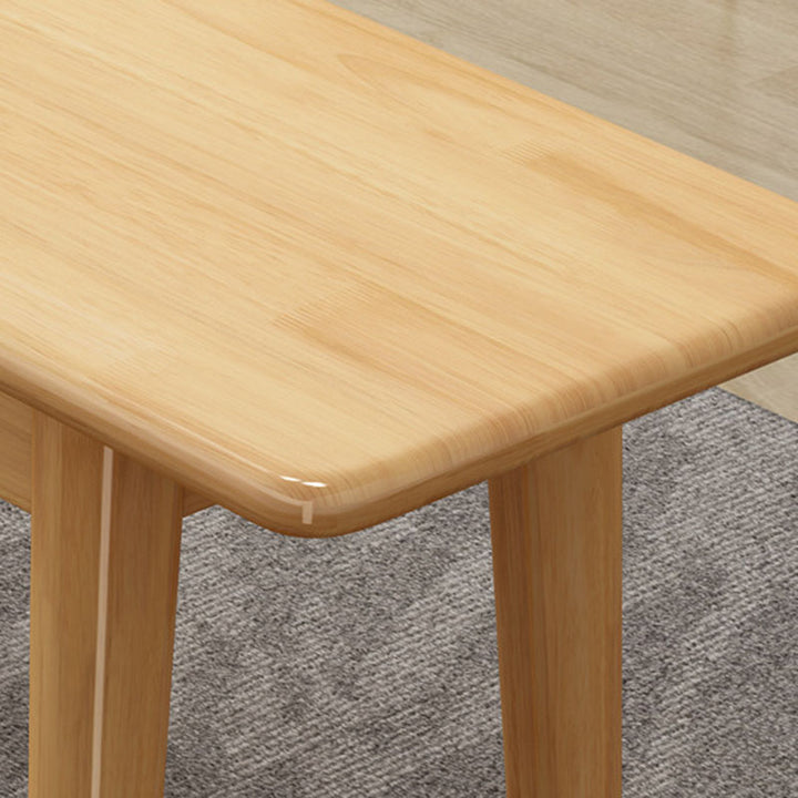 Banc repose-pieds rectangulaire en bois massif minimaliste moderne pour salon 