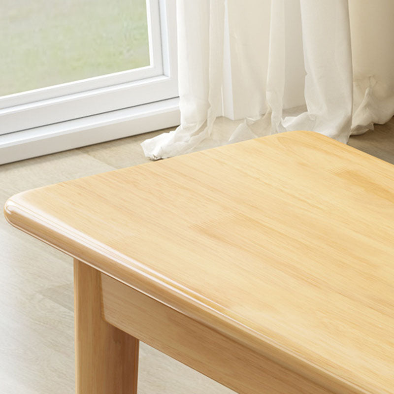 Banc repose-pieds rectangulaire en bois massif minimaliste moderne pour salon 