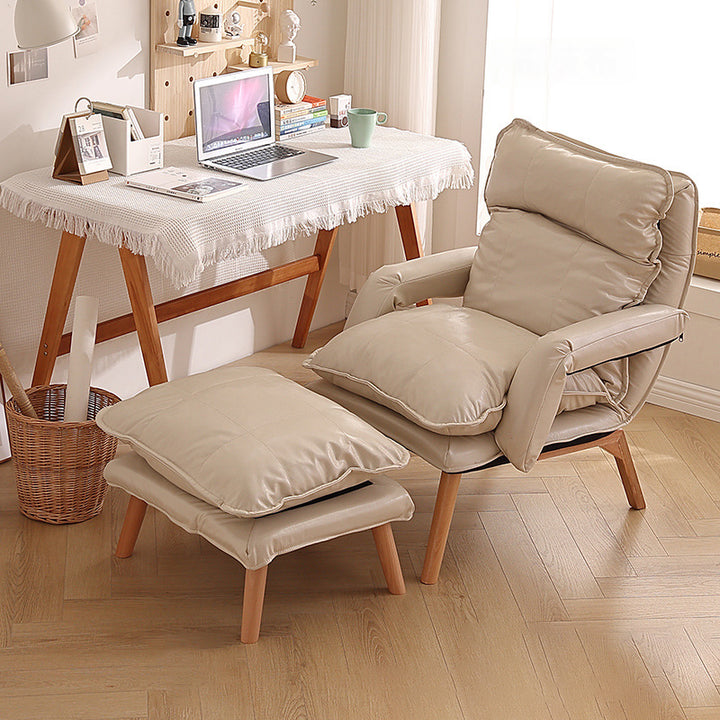 Chaise d'appoint carrée en bois massif avec dossier et accoudoirs en coton lin minimaliste moderne pour salon 