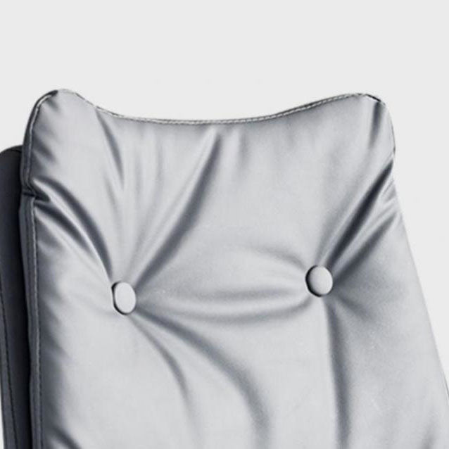 Modern Minimalist Faux Nappa Leather Iron Curved Square Bar Stool With Backrest For Dining Room