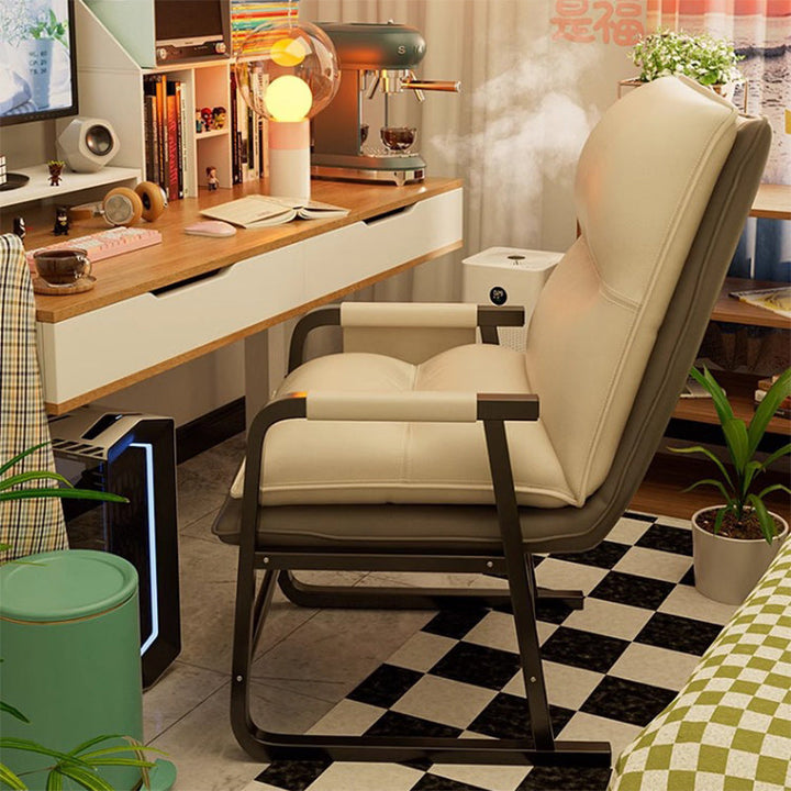 Chaise d'appoint rectangulaire en métal avec tissu technique minimaliste moderne avec dossier et accoudoirs réglables pour salon 