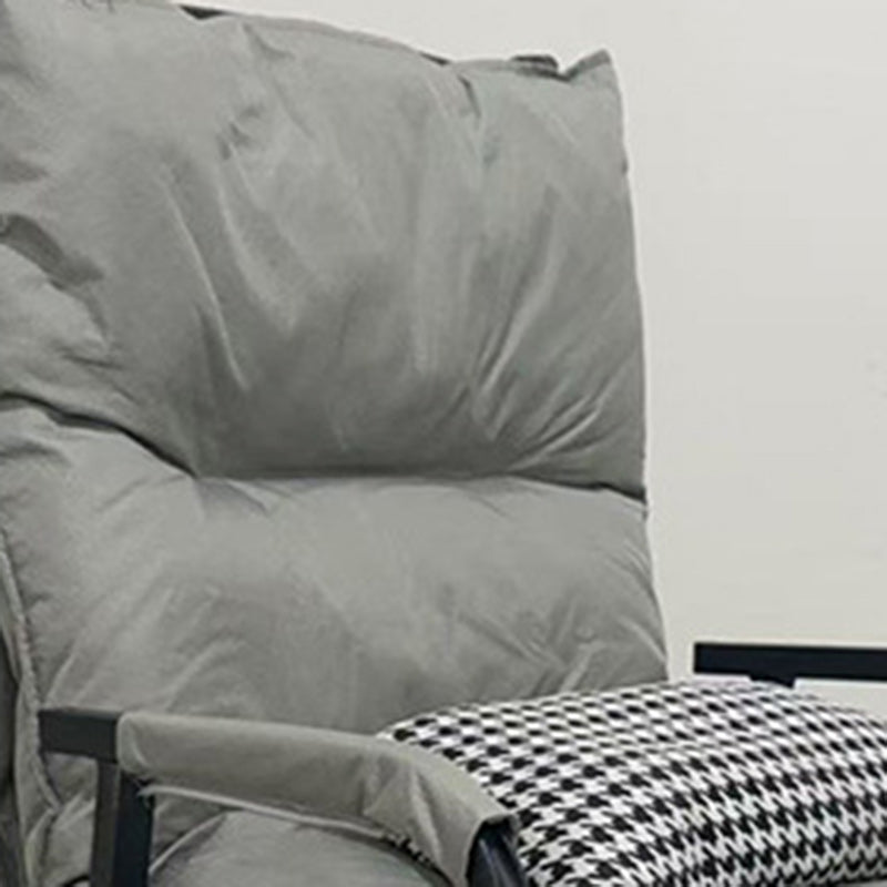 Modern Minimalist Tech Fabric Metal Trapezoid Desk Chair With Backrest Armrest For Home Office