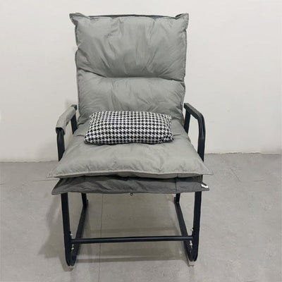 Modern Minimalist Tech Fabric Metal Trapezoid Desk Chair With Backrest Armrest For Home Office