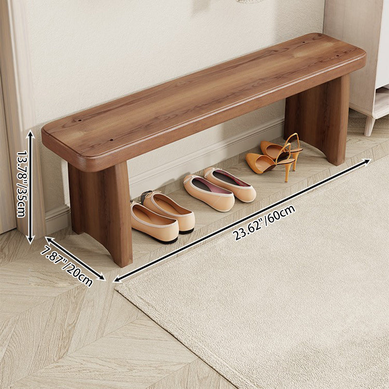 Traditional Vintage Solid Wood Rectangular Long Shoe Bench For Living Room