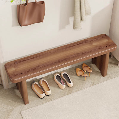 Traditional Vintage Solid Wood Rectangular Long Shoe Bench For Living Room
