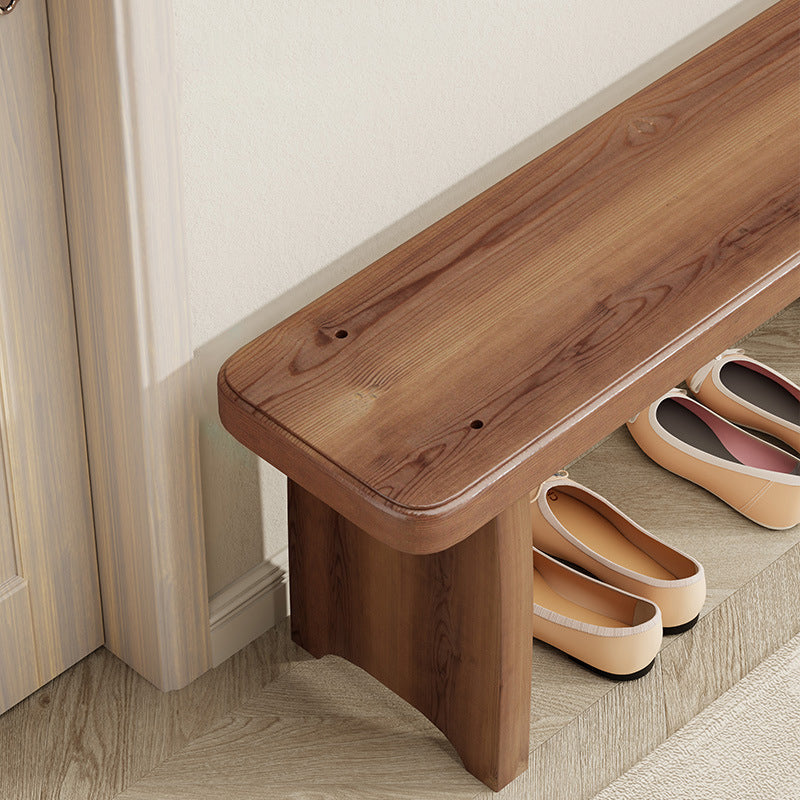 Traditional Vintage Solid Wood Rectangular Long Shoe Bench For Living Room