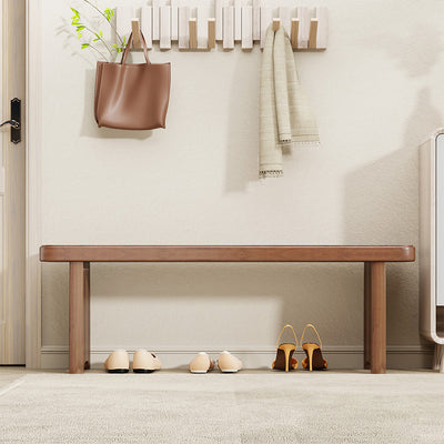 Traditional Vintage Solid Wood Rectangular Long Shoe Bench For Living Room